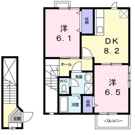 メゾングレース　Ａの物件間取画像